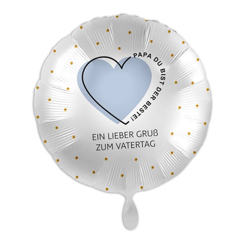 "Papa Du bist der Beste", Vatertag, runder Heliumballon Ø 34 cm von Luftballon-Markt GmbH