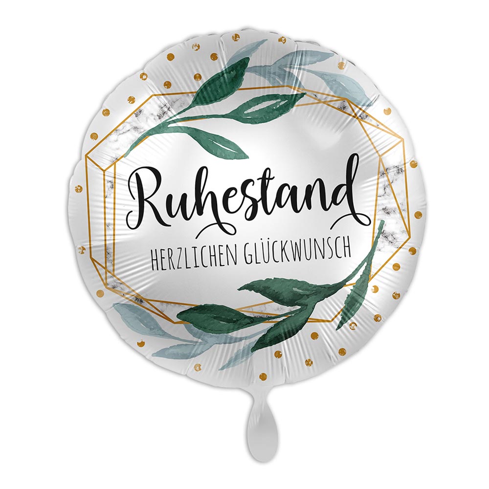 "Ruhestand", Folienballon rund Ø 34 cm von Luftballon-Markt GmbH