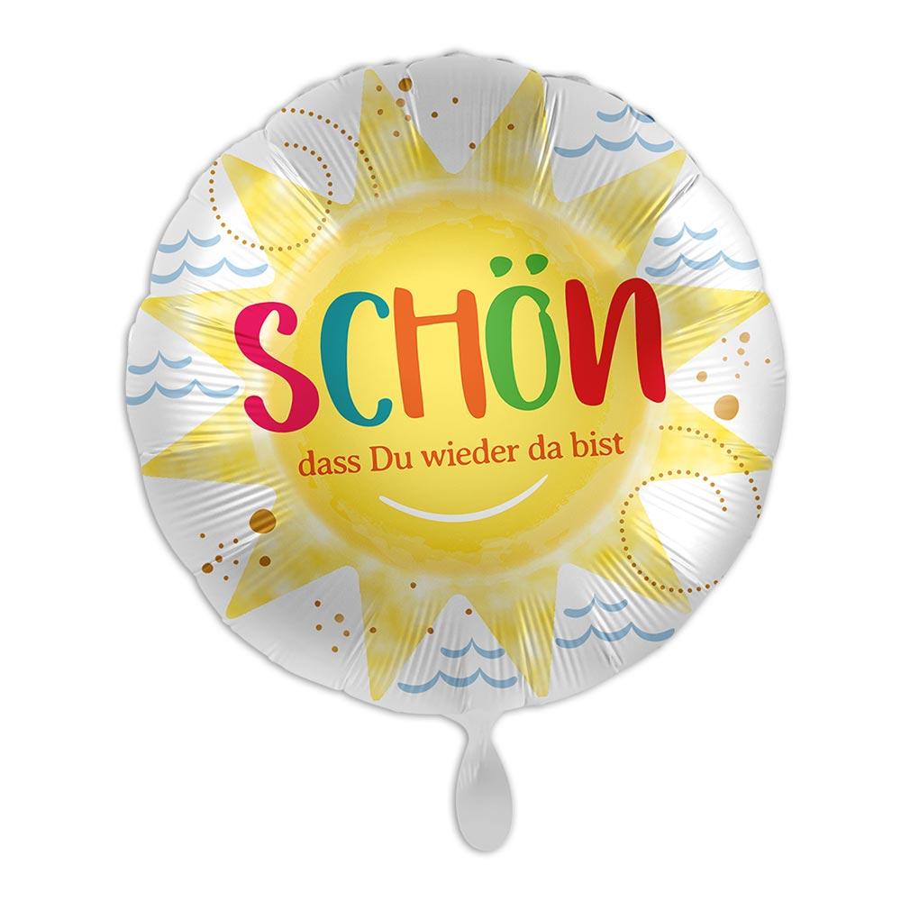 Schön dass du wieder da bist, Folienballon für Rückkehrer u. Kollegen von Luftballon-Markt GmbH
