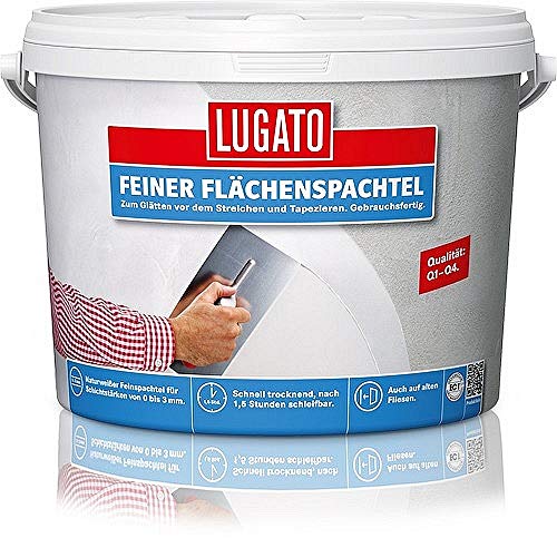 Lugato Feiner Flächenspachtel 5 kg - Glättet Wände und Decken von Lugato