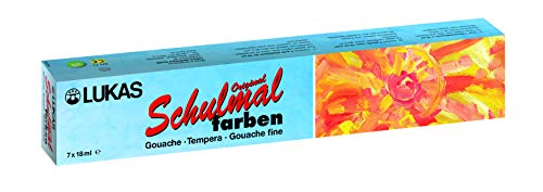 Lukas 108007 Original Schulmalfarben, 7 Farben (18ml) von Lukas