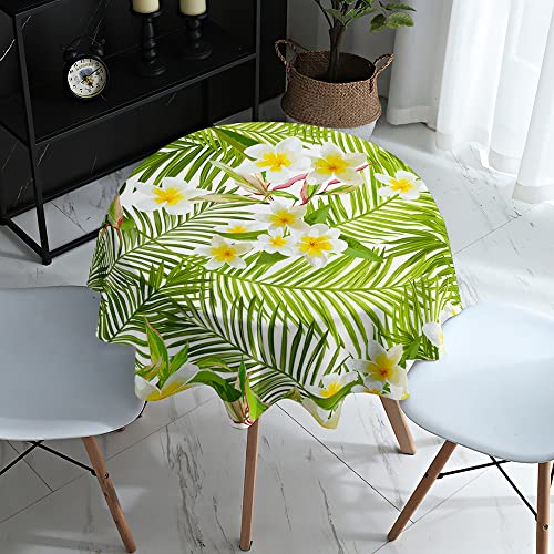 Lukery Tischdecke Abwaschbar Gartentischdecke, Tischdecke Rund Tischdecken 3D Pflanzen Tischtuch Outdoor Indoor, Tisch Schutz für Geburtstag Hochzeit Festival (Durchmesser 160cm,Blüte) von Lukery