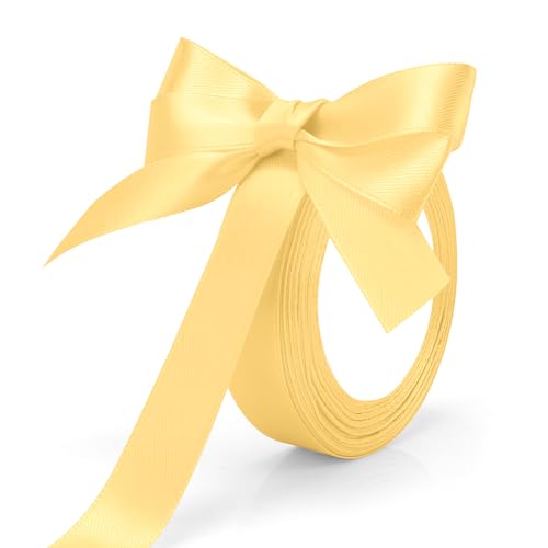 Geschenkband Gold,Satinband,Geschenkband Breit,Satinband Bänder,Doppelseitig Schleife,Satiband,Doppelseitiges Satinband,Schleifendekoration,Hochzeit Deko,Deko Hochzeit,Hochzeitsbänder Eignen von Luktastic