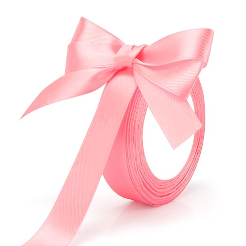 Geschenkband Rosa,Valentinstagsband,Geschenkband,Geschenkband Hochzeit,Satinband,Satinbänder,Geschenkbänder,Schleifenband Rosa,Geschenk Band,Satinband Geschenkband,Polyesterband Dekorationen,22mx20mm von Luktastic