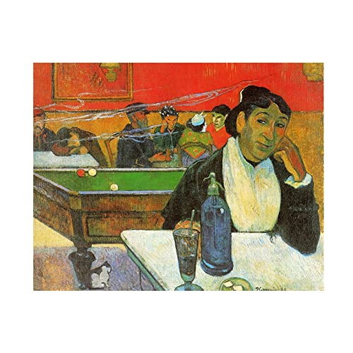 Luluart Berühmte Gemälde Druck auf Leinwand,Paul Gauguin Nachtcafé in Arles Giclée Leinwanddrucke,Poster Reproduktionen,Leinwand Wandkunst Bilder für Wanddekoration 60x80cm(24x32in) Rahmenlos von Luluart