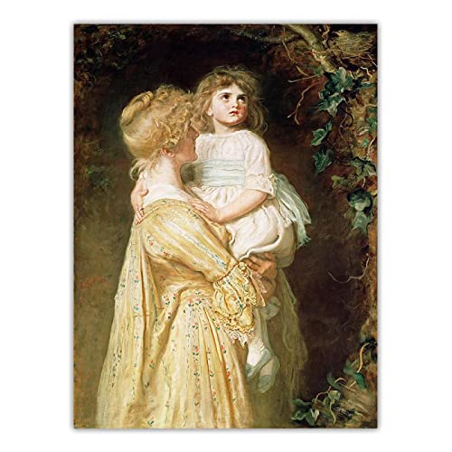 Luluart John Everett Millais Berühmte Gemälde The Nest Druck auf Leinwand,Giclée Leinwanddrucke,Poster Reproduktionen,Leinwand Bilder für Wanddekoration 90x122cm(36x49in) Rahmenlos von Luluart