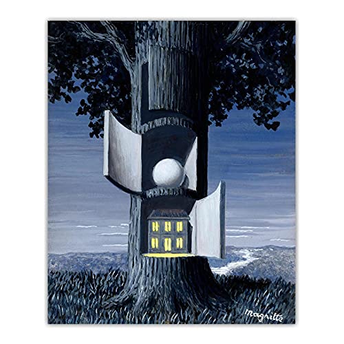 Luluart Rene Magritte Berühmte Gemälde Druck auf LeinwandDie Stimme des Blutes,1948" Giclée Leinwanddrucke,Poster Reproduktionen,Leinwand Bilder für Wanddekoration 50x65cm(20x26in) Rahmenlos von Luluart