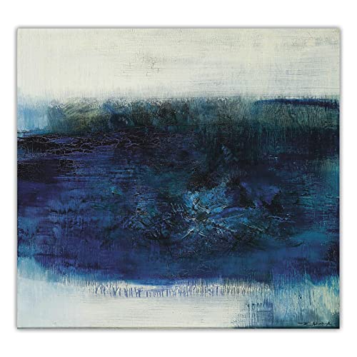 Luluart Zao Wou-Ki Berühmte Gemälde Druck auf Leinwand 15.7.68" Reproduktion auf Leinwand,Leinwand Wandkunst Bilder für Wohnzimmer Dekoration 40x45cm(16x18in) Rahmenlos von Luluart