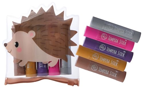 Lulubug Wachsmalstifte | Weich wie ein Lippenstift, Ohne Abfärben | Hohe Deckkraft, Tempera Farben | Ideal für dunkle Untergründe, Glas & Leinwände | Super Soft Wachsmaler ab 3 Jahren, Pilz von Lulubug