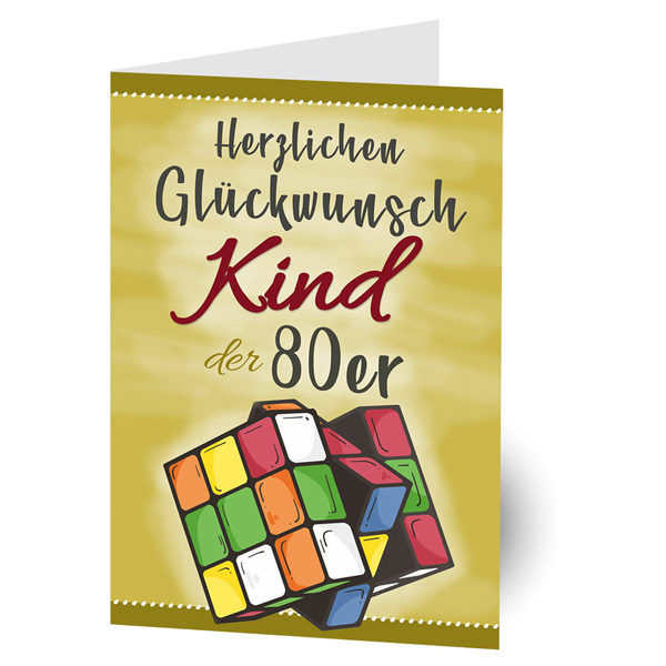 Geburtstagskarte "Kind der 80er" inkl. Umschlag von Luma