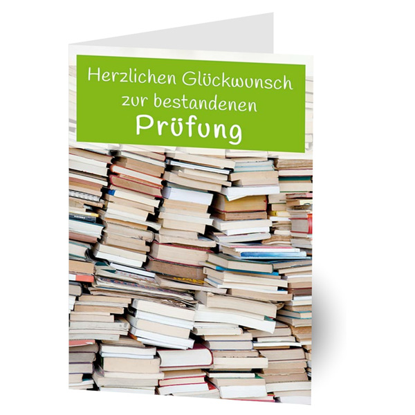 "Herzlichen Glückwunsch zur bestandenen Prüfung" Karte inkl. Umschlag von Luma