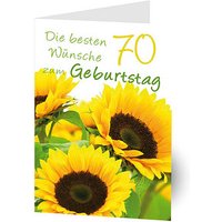 LUMA Geburtstagskarte 70. Sonnenblumen DIN B6 von Luma