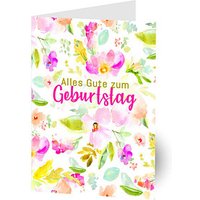 LUMA Geburtstagskarte mit Film Blumen Aquarell DIN B6 von Luma