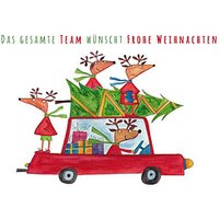 LUMA Weihnachtskarte Rentiere im Auto DIN B6 von Luma