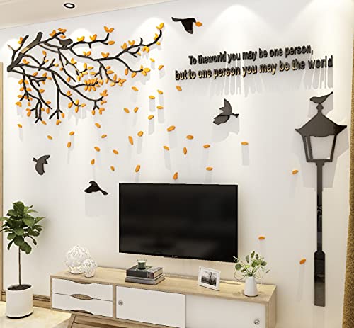 3D Wandtattoo Baum DIY Wandaufkleber Sticker Groß Baum der Straßenlaterne Wandsticker für Wohnzimmer Schlafzimmer Kinderzimmer Wanddeko Dekoration von Luming