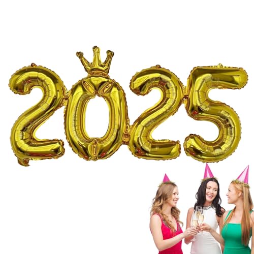 Folienballons für 2025–2025 Zahlenballons | Neujahrsdekor-Ballons Dekorationen | 2025 Folienballons | 2025 Neujahrszahlen Ballon für Hochzeit, Geburtstag, Urlaub von Lumiscent