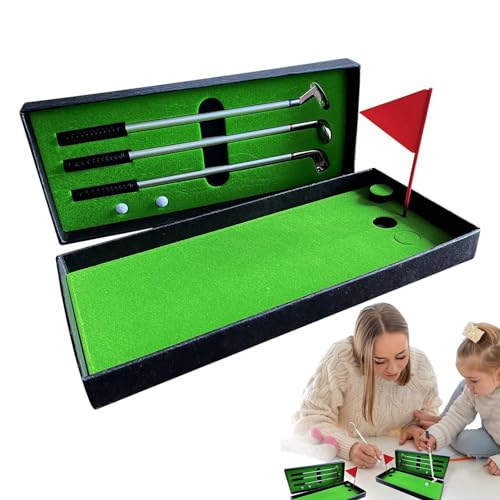 Golf-Set, 3 Golf-Kugelschreiber, Golfball mit Flagge, Schreibtisch-Kugelschreiber-Set, Schreibwaren-Dekorationen für Golfer (19,5 cm) von Lumiscent