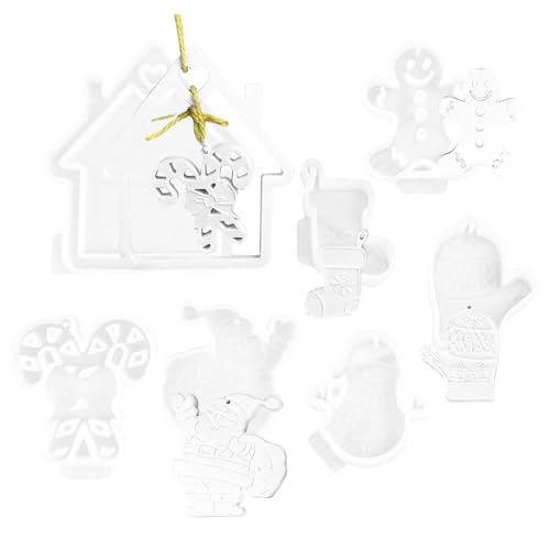 Ornament-Formen für Epoxidharz – Weihnachtsanhänger-Harz-Formen, Haus-Form, Ornament-Formen, Schlüsselanhänger-Form, Schmuckanhänger, Basteln mit niedlichen Ornamenten für Weihnachtsbaum-Anhänger von Lumiscent