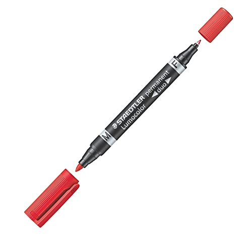 STAEDTLER Lumocolor Permanent-Marker duo, rot von Staedtler