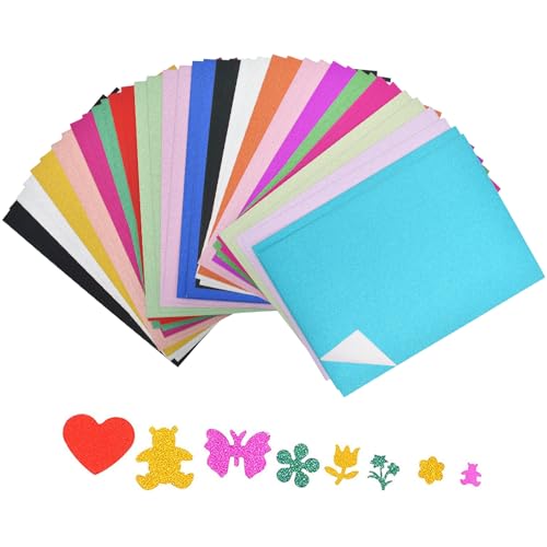 Glitzer Papier Bunt A4,Glitterpapier,Glitterkarton,Bunt Glitzer Papier,Glitzer Papier zum Basteln,Blatt Glitzerpapier zum Basteln (20) von Lunaanda