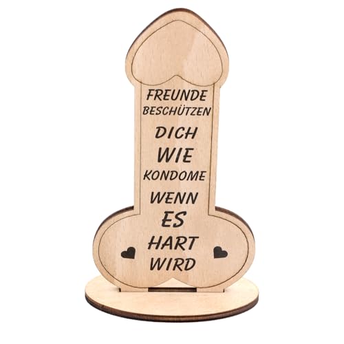 Lunaanda Beste Freundin Geschenke, Lustiges Freundschaftsgeschenk für Frauen Lustiges Geburtstagsgeschenk für Beste Freunde Holz Gästebuch, Personalisierte Geschenke für Geburtstags Deko Wohnkultur von Lunaanda