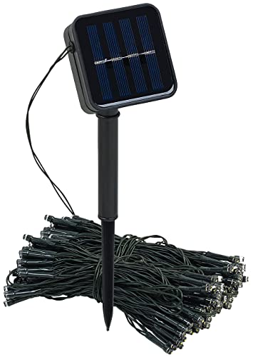 Lunartec Outdoor Lichterkette: Solar-Lichterkette, 200 warmweiße LEDs, 8 Modi, 22 m, Dämmerungssensor (Lichterkette mit Solarpanel, LED mit Solarpanel, Weihnachtsbaumbeleuchtung) von Lunartec