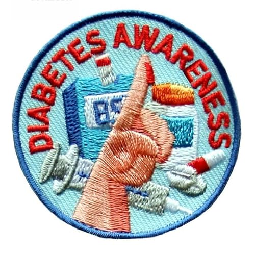 Diabetes Awareness Patch zum Aufbügeln, bestickt, 5,1 cm von Lunch Money