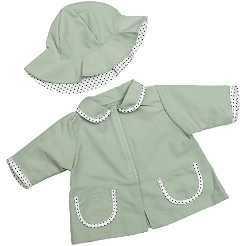 Lundby Puppenkleidung Puppen Zubehör - Wasserabweisende Regen Puppenjacke und Regenhut - Puppenkleider 45 cm - Babypuppen Zubehör Puppen Kleidung - Puppen Sachen Puppenklamotten für 45cm Puppe von Lundby