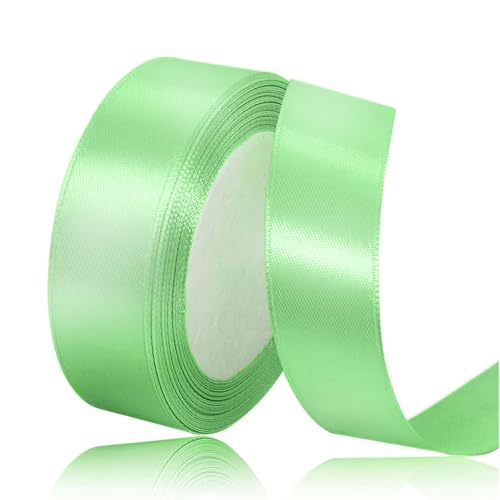 4cm Apfelgrün Satinband, Satin Dekoband Präsent Geschenkband Breit Ribbon für Kleid Hochzeit, Taufe und Geburtstag Geschenke,Satin Dekoband, Deko Band Geschenkverpackung, 22.8M… von Lunpog