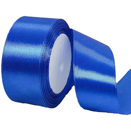 4cm Blau Satinband, Satin Dekoband Präsent Geschenkband Breit Ribbon für Kleid Hochzeit, Taufe und Geburtstag Geschenke,Satin Dekoband, Deko Band Geschenkverpackung, 22.8M… von Lunpog