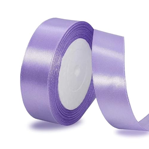 4cm Hellviolett Satinband, Satin Dekoband Präsent Geschenkband Breit Ribbon für Kleid Hochzeit, Taufe und Geburtstag Geschenke,Satin Dekoband, Deko Band Geschenkverpackung, 22.8M… von Lunpog