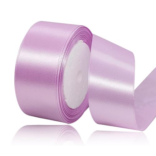 4cm Lavendel Satinband, Satin Dekoband Präsent Geschenkband Breit Ribbon für Kleid Hochzeit, Taufe und Geburtstag Geschenke,Satin Dekoband, Deko Band Geschenkverpackung, 22.8M… von Lunpog