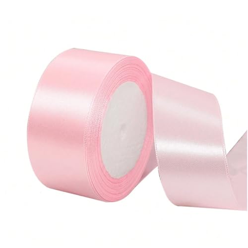 4cm Rosa Satinband, Satin Dekoband Präsent Geschenkband Breit Ribbon für Kleid Hochzeit, Taufe und Geburtstag Geschenke,Satin Dekoband, Deko Band Geschenkverpackung, 22.8M von Lunpog