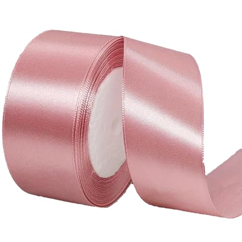 4cm Roségold Satinband, Satin Dekoband Präsent Geschenkband Breit Ribbon für Kleid Hochzeit, Taufe und Geburtstag Geschenke,Satin Dekoband, Deko Band Geschenkverpackung, 22.8M… von Lunpog