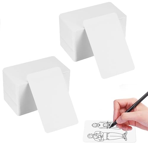 200 Stück Papieren Karten, Kraftpapier, Blanko Karten, Postkarte, Dankeskarte,Kraftpapier Karten Mitteilungskarte Wortkarte Karteikarten DIY Papier Karten Ideal zum Graffiti, 8,9 x 5,2 cm von Lunpog