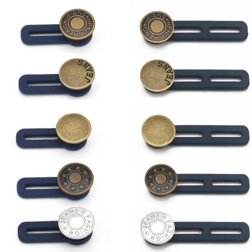 Hosenbunderweiterung Hosenknopf, Hosenbunderweiterung Knopf,Hosen Expander Button,Jeans Knöpfe und Hosen Expander Button Set,Hosenknopf Verlängerung für Jeans Hosen,Hosenerweiterung(10 Stück) von Lunpog