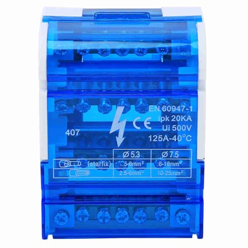 4 Level Distribution Box, DIN Rail Terminal Junction Box mit Transparenter Abdeckung 407 125a 500 V 4 Eingang 24 Ausgang, Klemmen Fall Flammhemmung für die Isolationsbarriere von Luocute