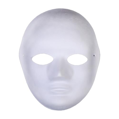 Luojuny Bemalbare Party-Maske, DIY-Maskerade-Kostüm-Zubehör, Papierzellstoff-Malerei, Tierform für Karnevalspartys B von Luojuny