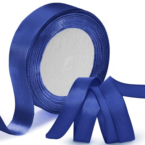 Luomorgo Satinband, 22 cm, marineblau, Stoffband für Geschenkverpackungen, Handwerk, Hochzeit, Geburtstag, Party-Dekorationen von Luomorgo