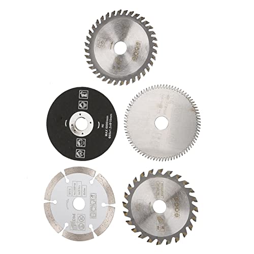 5 Pcs 85 Mm Carbid Cirgular Saw Saw Blade, Innendurchmesser 15 Mm für Marmorschneidemaschinen, Elektrische Handsägen mit 24 Zähnen, 36 Zähnekastzonen, 80 Zähne HSS, Harzsägeise von Luqeeg