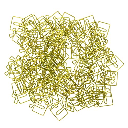 Metall-Büroklammern, 100 Stück, Weihnachts-Boxform, Kleine Büroklammern mit Anti-Verfall-Beschichtung, Erhöhte Rutschfestigkeit, Leicht und Tragbar für Zuhause, Schule, Büro von Luqeeg