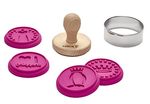 Lurch Shopping Queen Keksstempel Set 6-teilig, Silikon, pink, 0.1x0.1x0.1 cm von Lurch