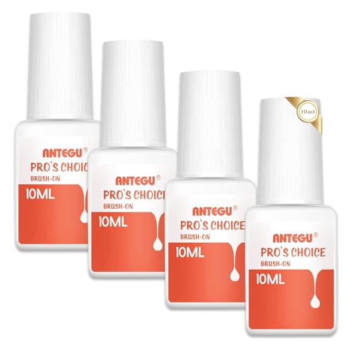 4 * 10ml Nail Glue,Extra starker Kleber für künstliche Nägel,Einfach Aufzutragen auf Nägeln von LureLuxe