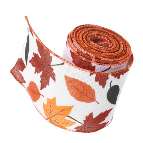 1 Rolle Thanksgiving-geschenkband Erntefest-verpackungsbänder Partybänder Herbsturlaub-pinnwand-grenze Herbstband Herbstbänder Zum Basteln Herbstliche Accessoires Stoff Orange Lurrose von Lurrose