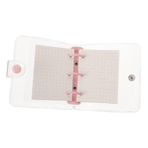 1 Satz Loseblattbuch Spule Notizblock Ordnertaschen für 3 Ringordner Klarsichtordner mit 3 Ringen 3-Ring-Ordner write board büromaterial Mini-Scratchpads Memobuch Papier Rosa Lurrose von Lurrose