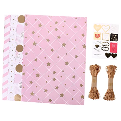 1 Satz glänzendes Geschenkpapier Blumen Geschenkpapier dekoratives Geschenkpapier paketpapier packpapier dekoratives verpackungspapier geschenkpapier bedrucken beschichtetes Papier Lurrose von Lurrose