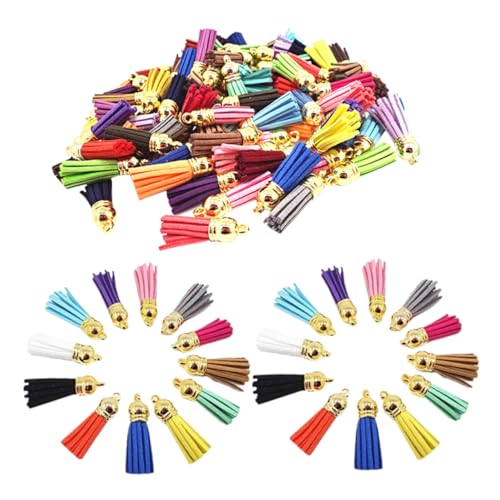150Stücke DIY Quasten für Schmuckherstellung Troddel für Schlüsselanhänger Taschen und Armbänder Goldenen Kappen ca Bastelzubehör 150Stücke DIY Quasten für Schmuckherstellung Troddel für Schlüsselanhänger Taschen und Armbänder Goldenen Kappen ca Bastelzubehör von Lurrose