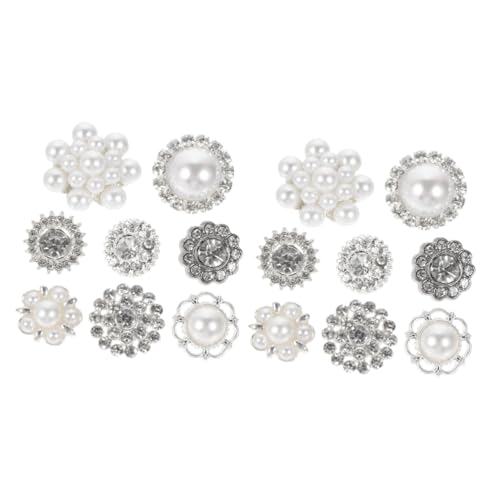 2 Sätze Knopf Boutonniere Pins Armbänder Strass Armband Buchstaben Perlen Edelstein Perlen Buchstaben Schmuckherstellung Kostüm Accessoires Hochzeitskleid Dekore DIY 8 Stück * 2 Lurrose von Lurrose