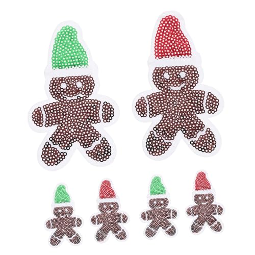 2 Sätze Pailletten-aufkleber Kleidungsflicken Aufkleber Aufnähen Süße Applikationen Schneemann-ornament-set Aufkleber Aufbügeln Aufnäher Für Weihnachtshemden Polyester 6 Stück * 2 Lurrose von Lurrose