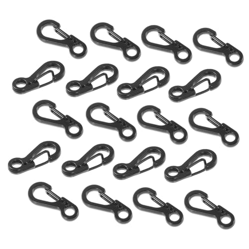 20st Hängender Schnallenschmuck Kleiner Karabiner Mini-klemmen Karabiner Für Schlüssel Karabiner Mit Karabinerhaken Schnappen Schlüsselkarabiner Mini-karabiner Zinklegierung Black Lurrose von Lurrose